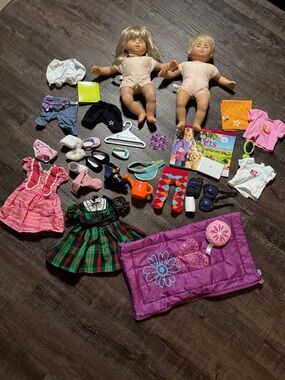 American Girl, Pleasant Company, Wellie Wishers, Bitty Baby, OG Accessories LOT